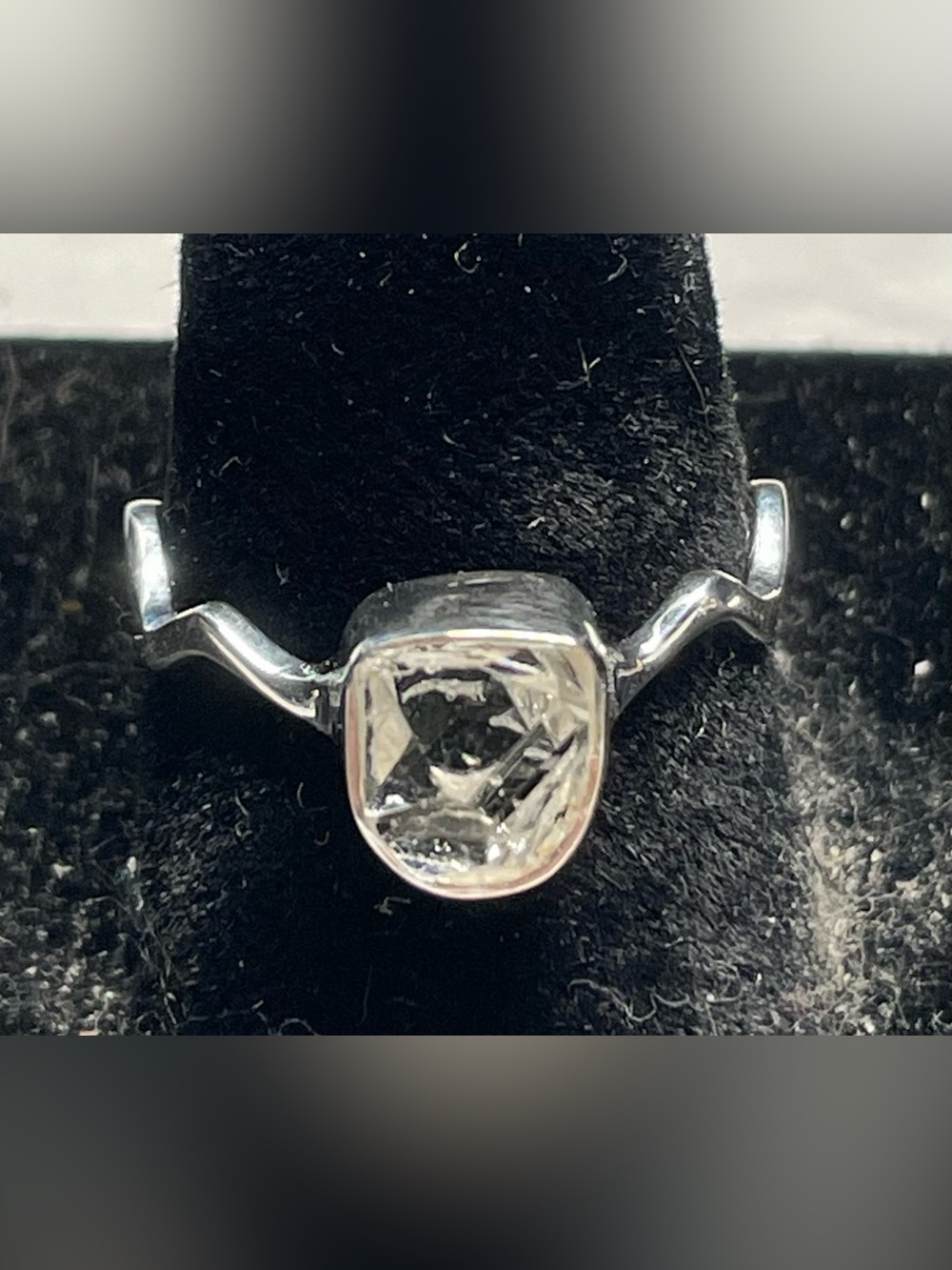Herkimer crystal ring